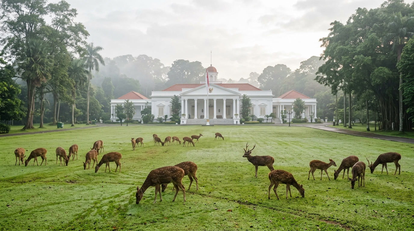 Momen Seru Liburan Selebriti di Kota Hujan, Nikmati Segarnya Pagi dengan Jogging di Istana Bogor