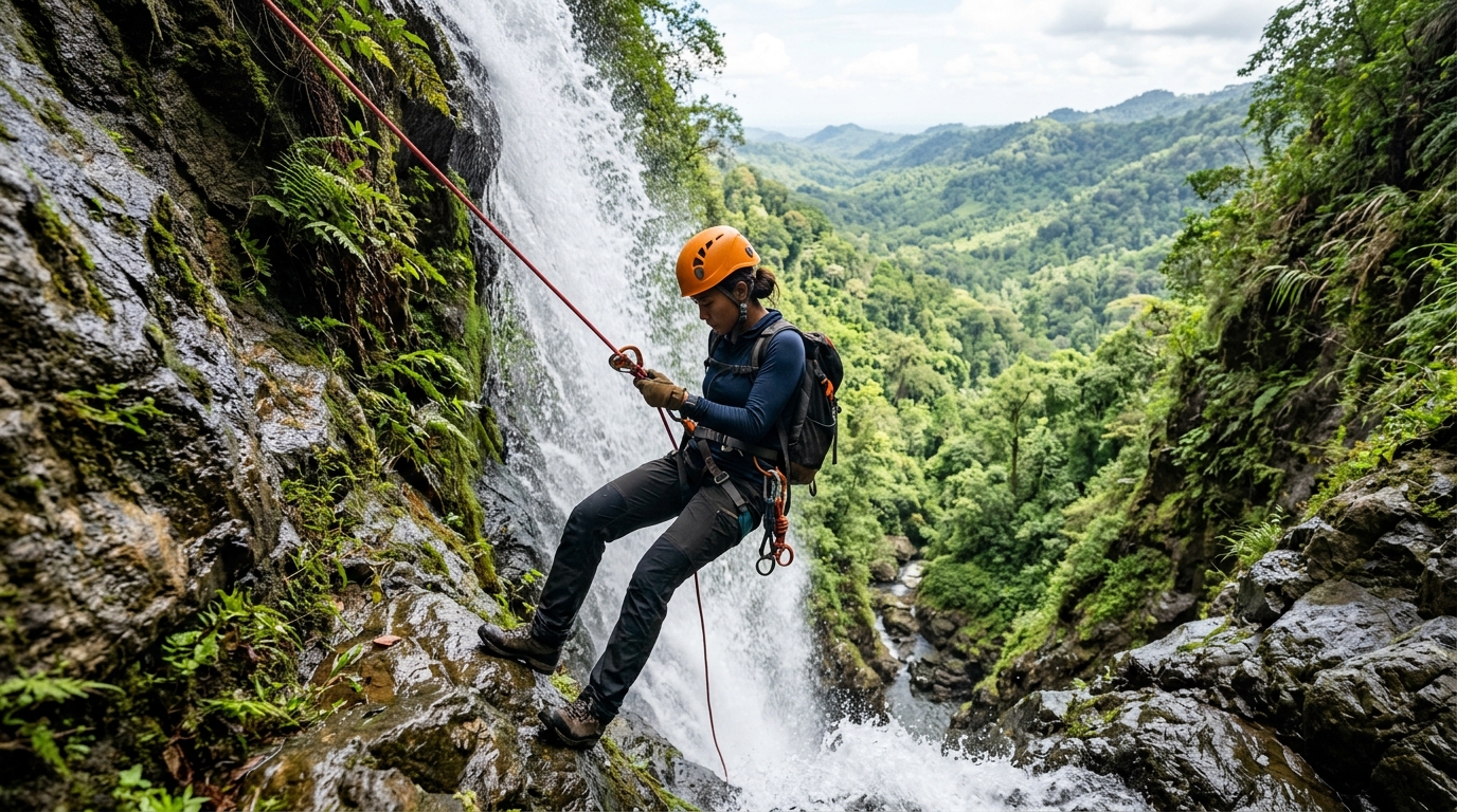 Aksi Menantang Adrenalin, Ria Ricis Sukses Taklukkan Olahraga Ekstrem Canyoning